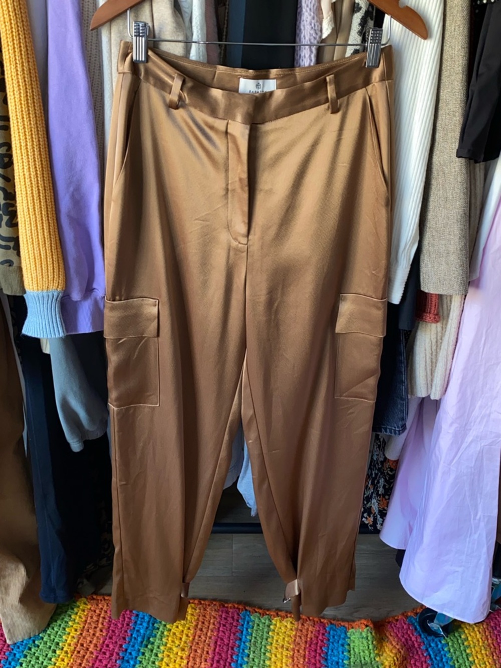 Babaton Satin Refined Cargo Pants